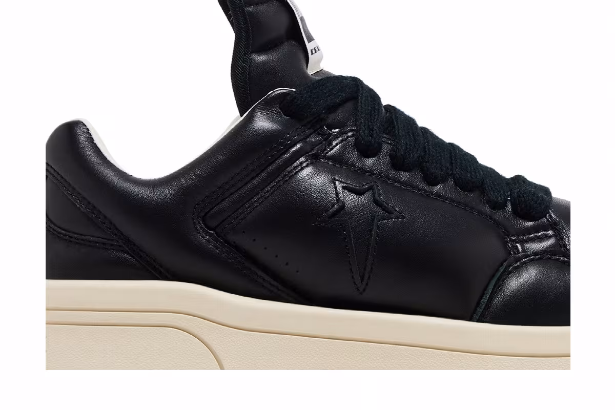 Rick Owens x Converse DRKSHDW TURBOWPN Low Black Cloud Cream, view 3