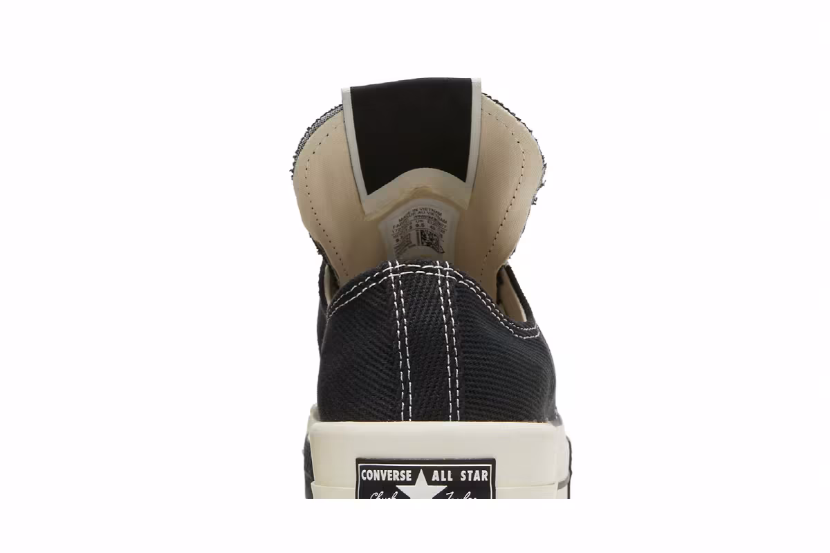 Rick Owens x Converse DRKSHDW DRKSTAR Chuck 70 Low Black, view 8