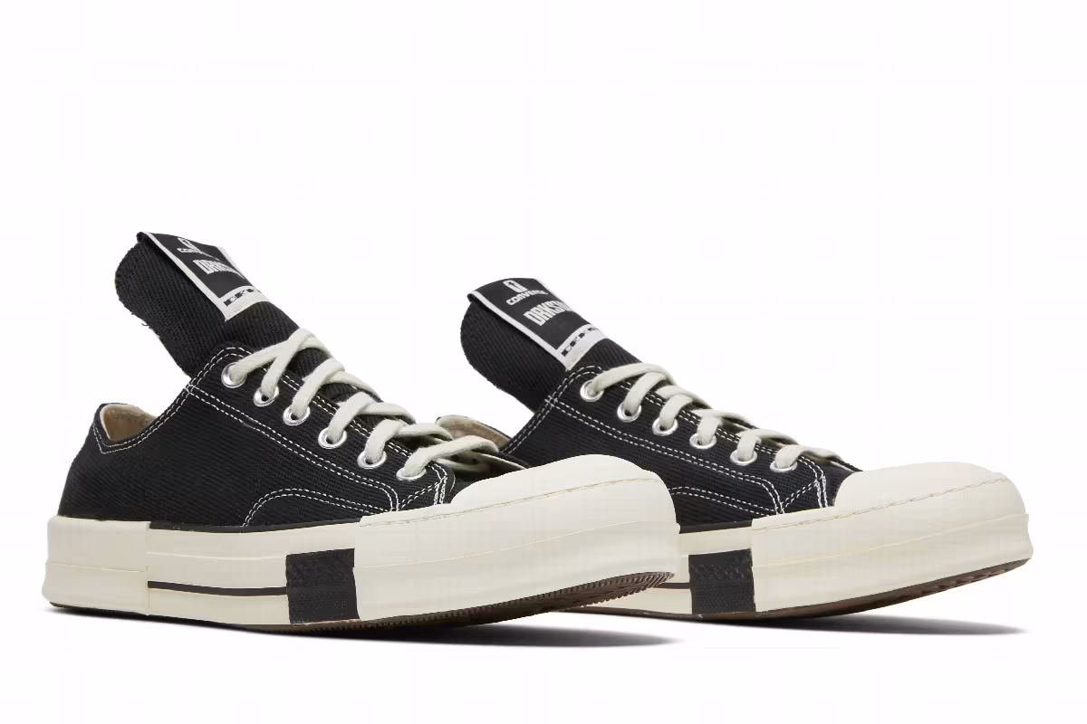 Rick Owens x Converse DRKSHDW DRKSTAR Chuck 70 Low Black, view 9