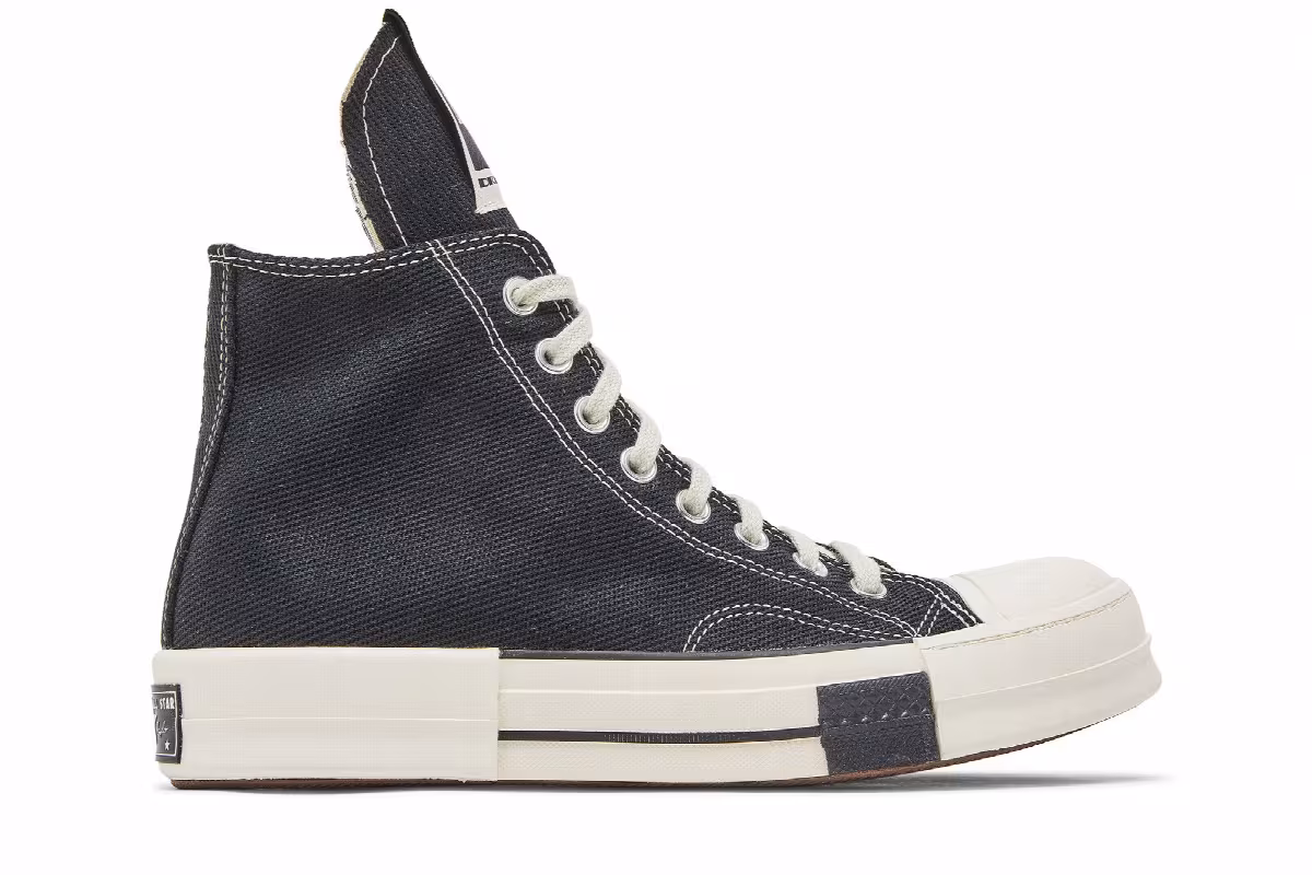 Rick Owens x Converse DRKSHDW DRKSTAR Chuck 70 High Black, view 2