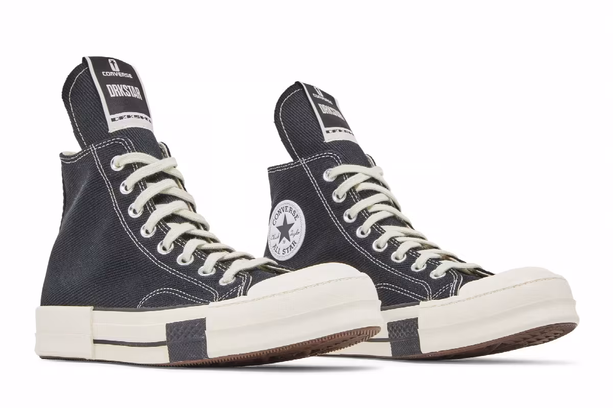 Rick Owens x Converse DRKSHDW DRKSTAR Chuck 70 High Black, view 9