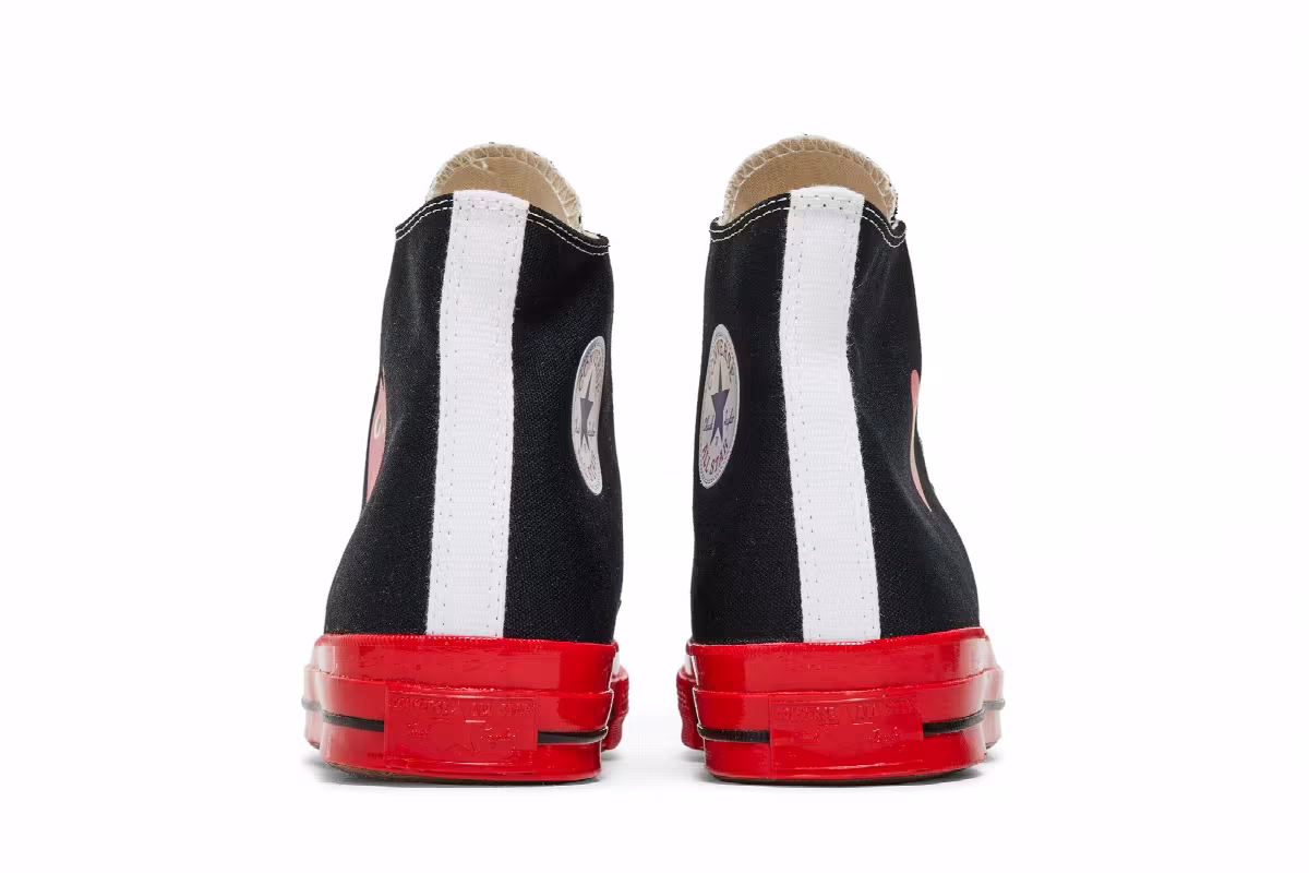 Comme des Garçons Play x Converse Chuck 70 High Black Red, view 7