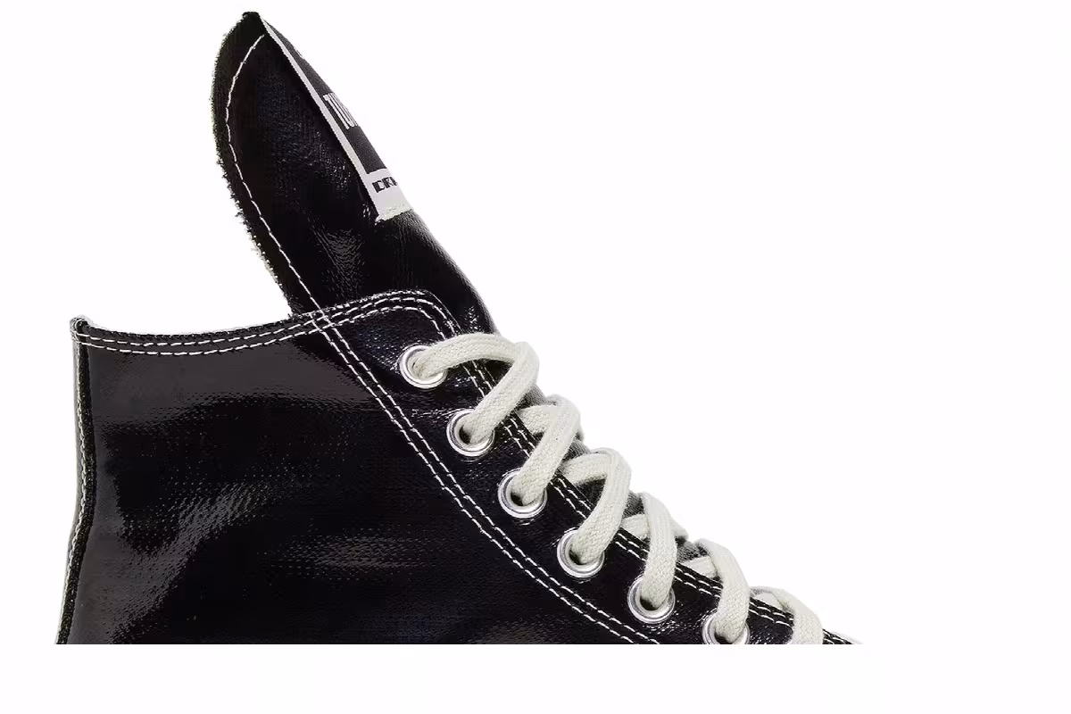 Rick Owens x Converse TURBODRK Chuck 70 High Black Lacquer, view 3