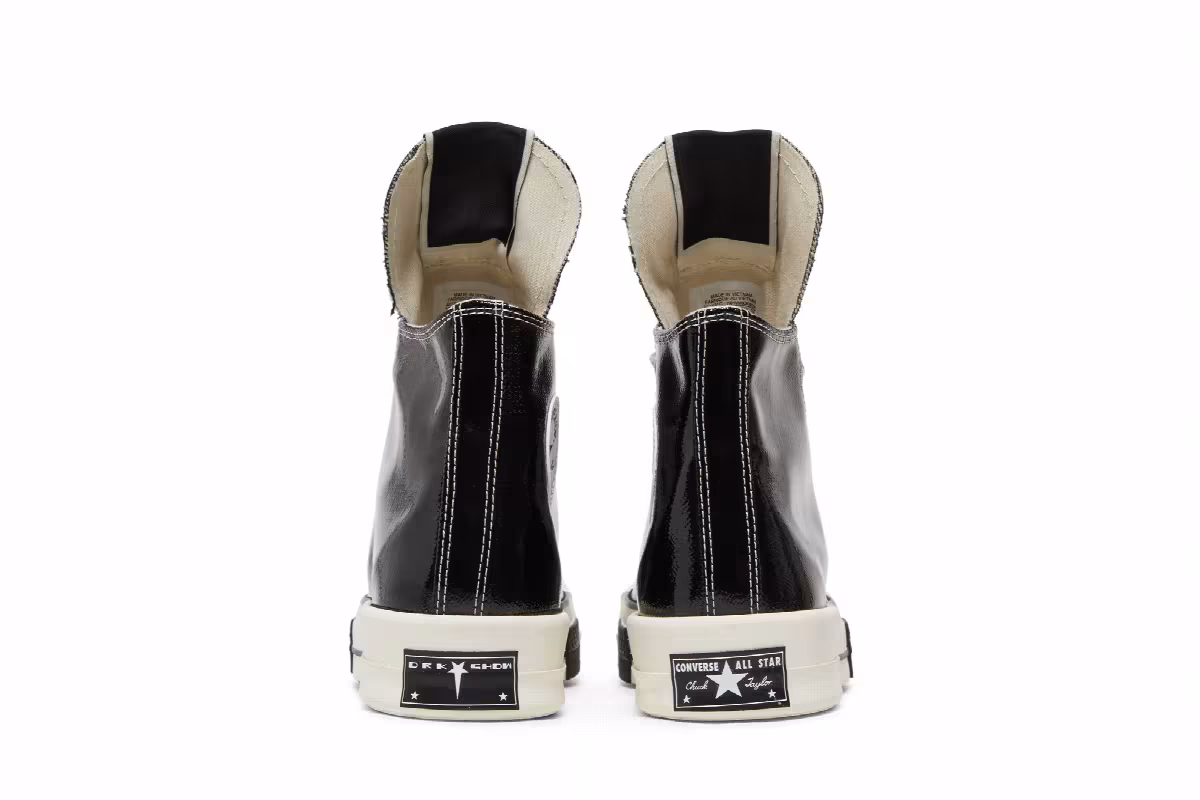 Rick Owens x Converse TURBODRK Chuck 70 High Black Lacquer, view 7