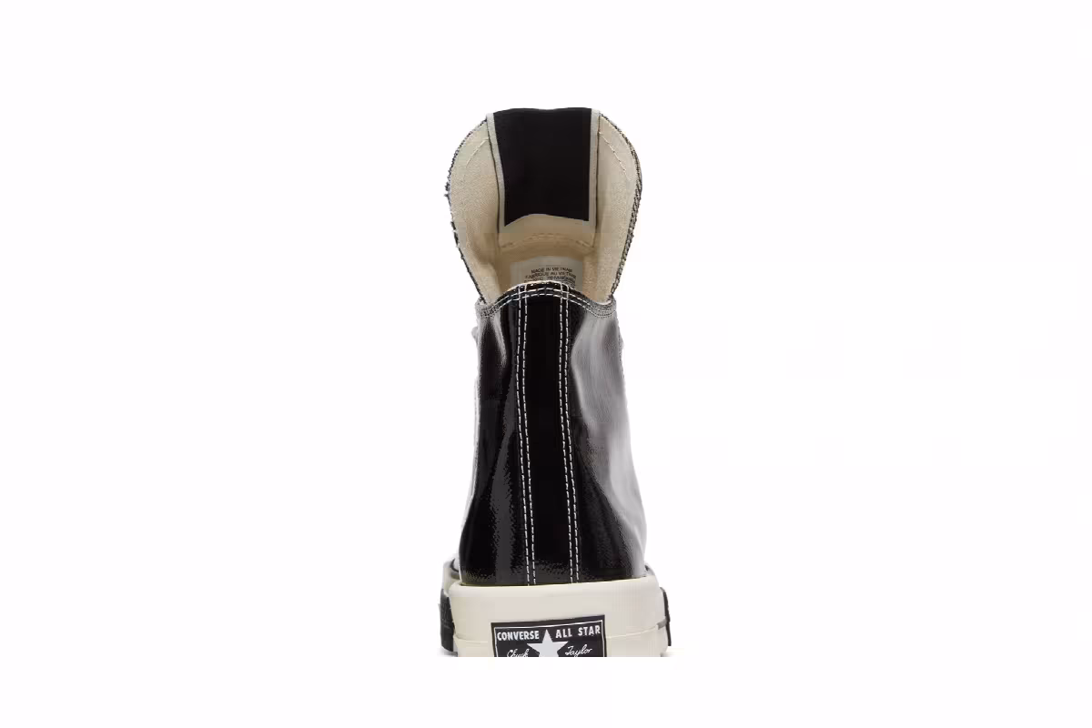 Rick Owens x Converse TURBODRK Chuck 70 High Black Lacquer, view 8