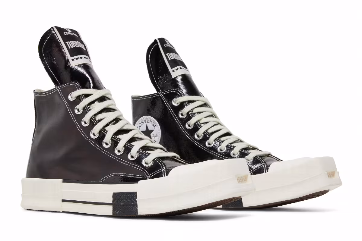 Rick Owens x Converse TURBODRK Chuck 70 High Black Lacquer, view 9