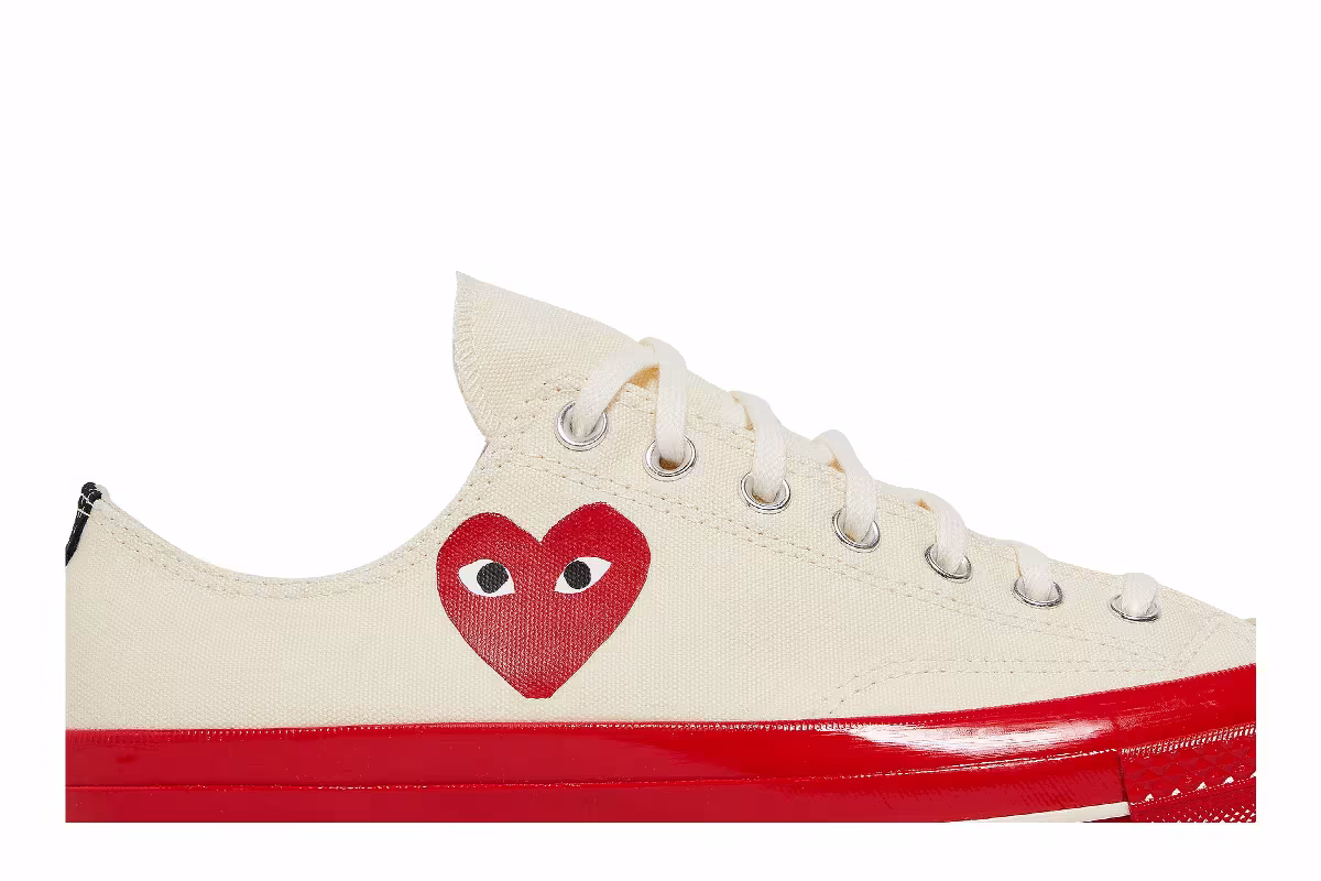 Comme des Garçons Play x Converse Chuck 70 Low Pristine Red, view 3