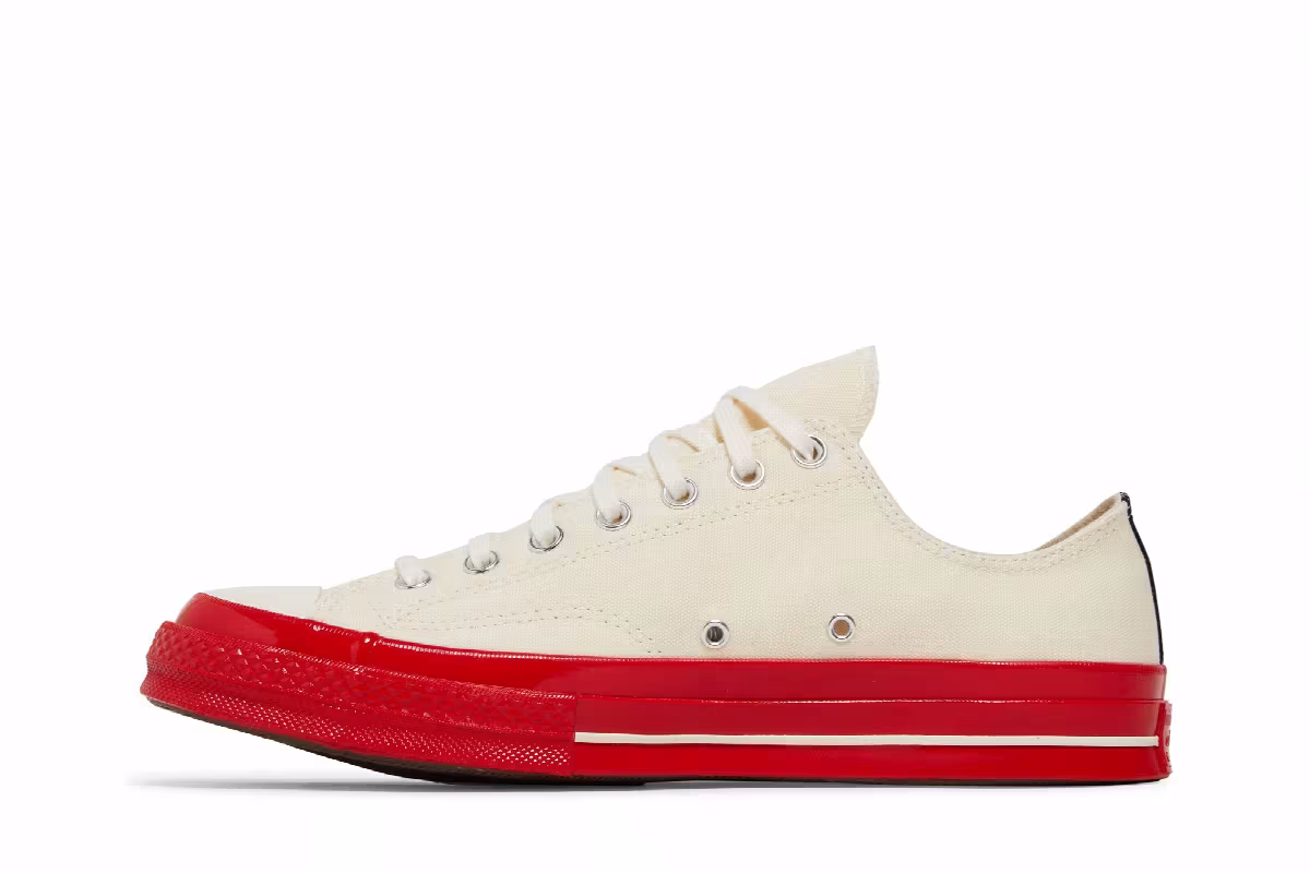 Comme des Garçons Play x Converse Chuck 70 Low Pristine Red, view 4