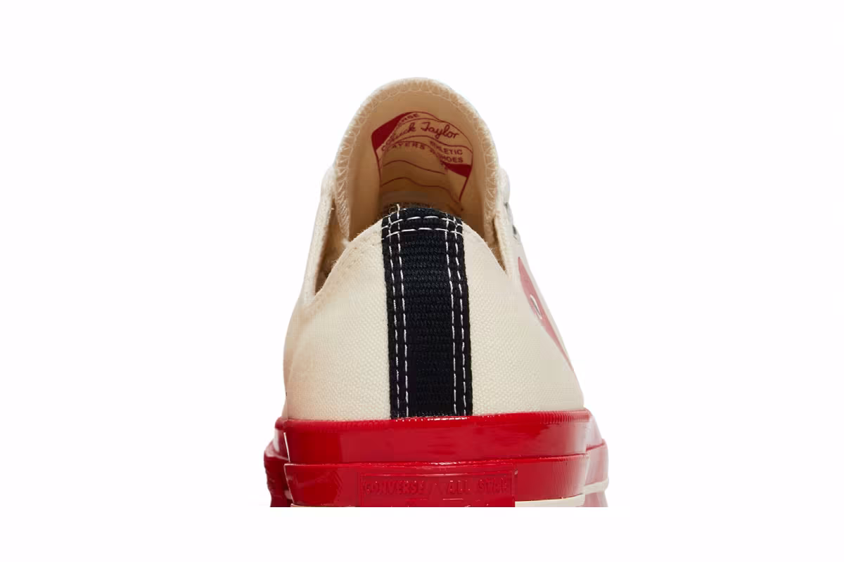 Comme des Garçons Play x Converse Chuck 70 Low Pristine Red, view 8