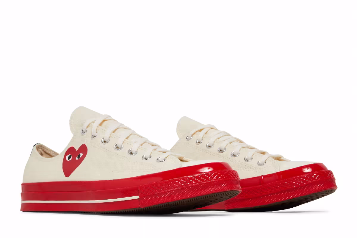 Comme des Garçons Play x Converse Chuck 70 Low Pristine Red, view 9