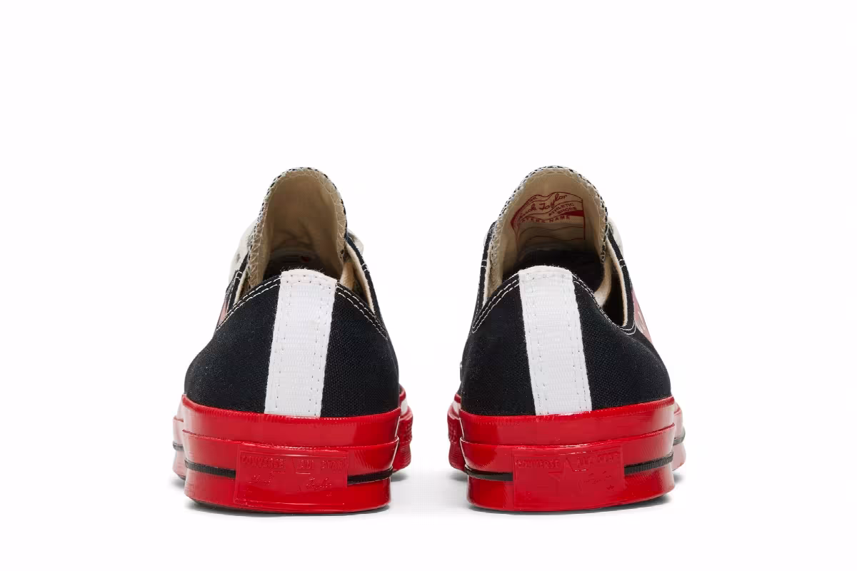 Comme des Garçons Play x Converse Chuck 70 Low Black Red, view 7