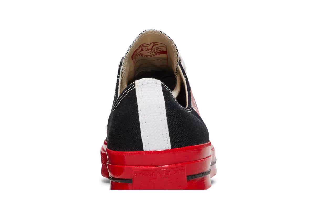 Comme des Garçons Play x Converse Chuck 70 Low Black Red, view 8