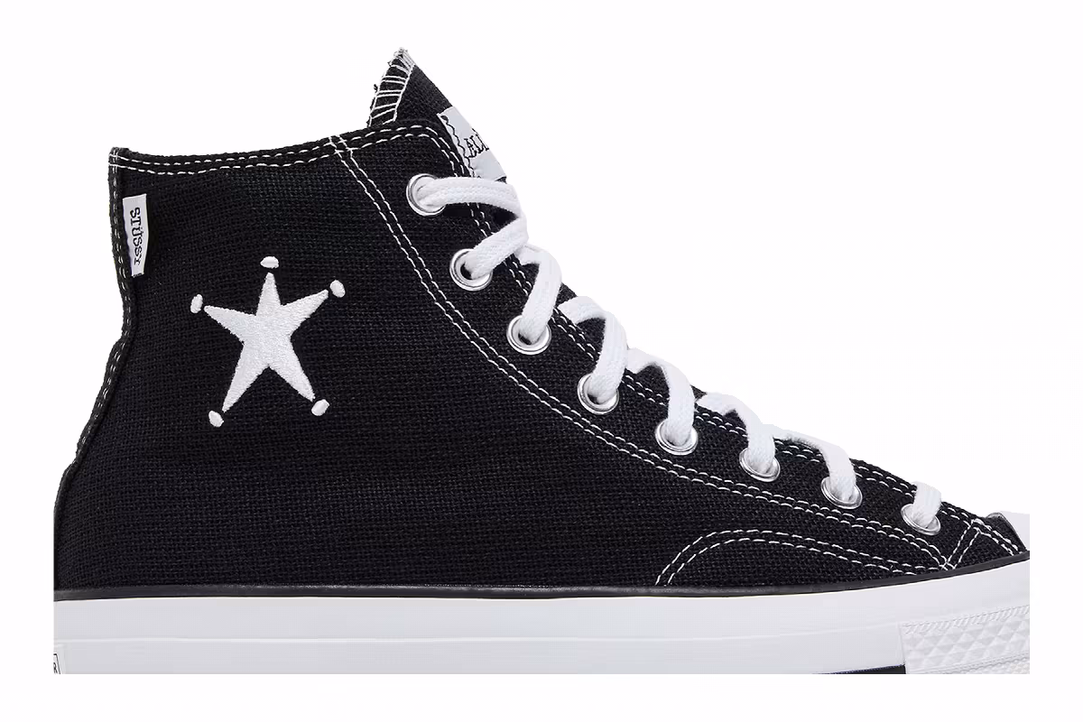 Stussy x Converse Chuck 70 High Black, view 3