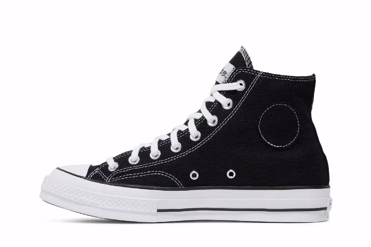 Stussy x Converse Chuck 70 High Black, view 4