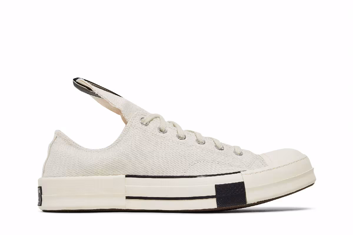 Rick Owens x Converse DRKSHDW DRKSTAR Chuck 70 Low Egret, view 2