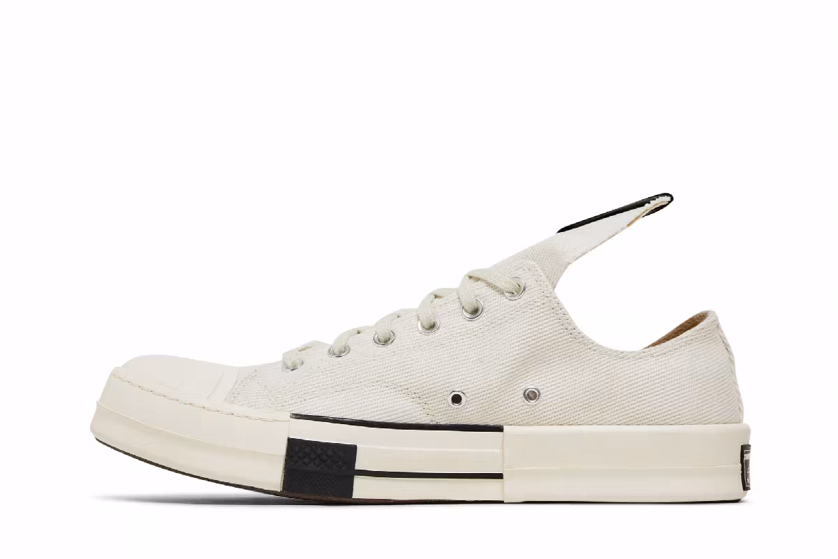 Rick Owens x Converse DRKSHDW DRKSTAR Chuck 70 Low Egret, view 4