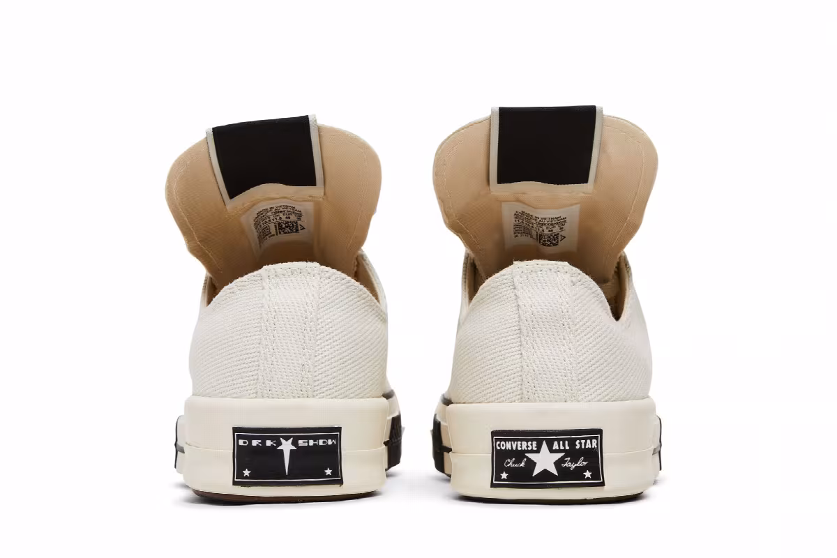 Rick Owens x Converse DRKSHDW DRKSTAR Chuck 70 Low Egret, view 7