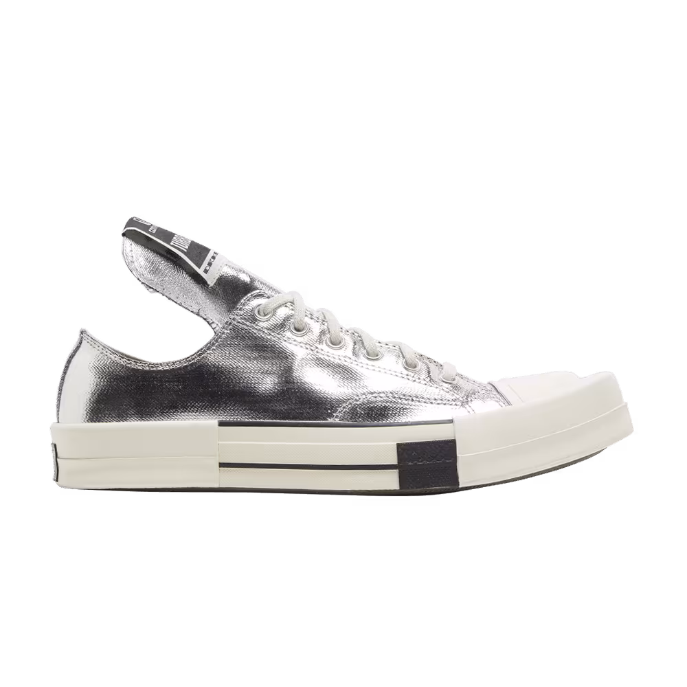 Rick Owens x Converse TURBODRK Chuck 70 Low Silver Lacquer