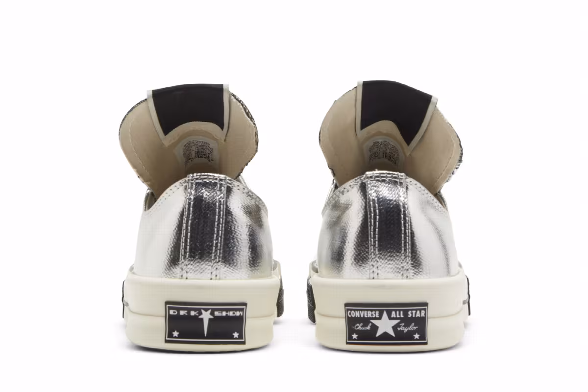 Rick Owens x Converse TURBODRK Chuck 70 Low Silver Lacquer, view 7
