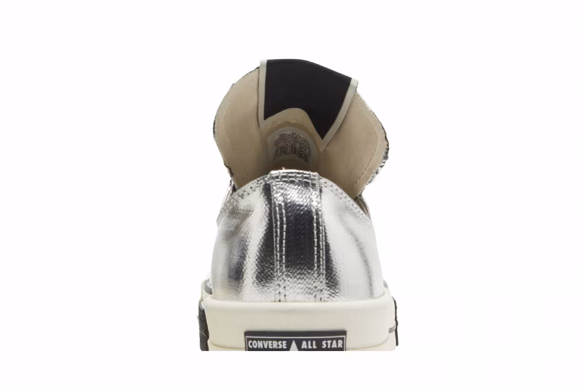 Rick Owens x Converse TURBODRK Chuck 70 Low Silver Lacquer, view 8