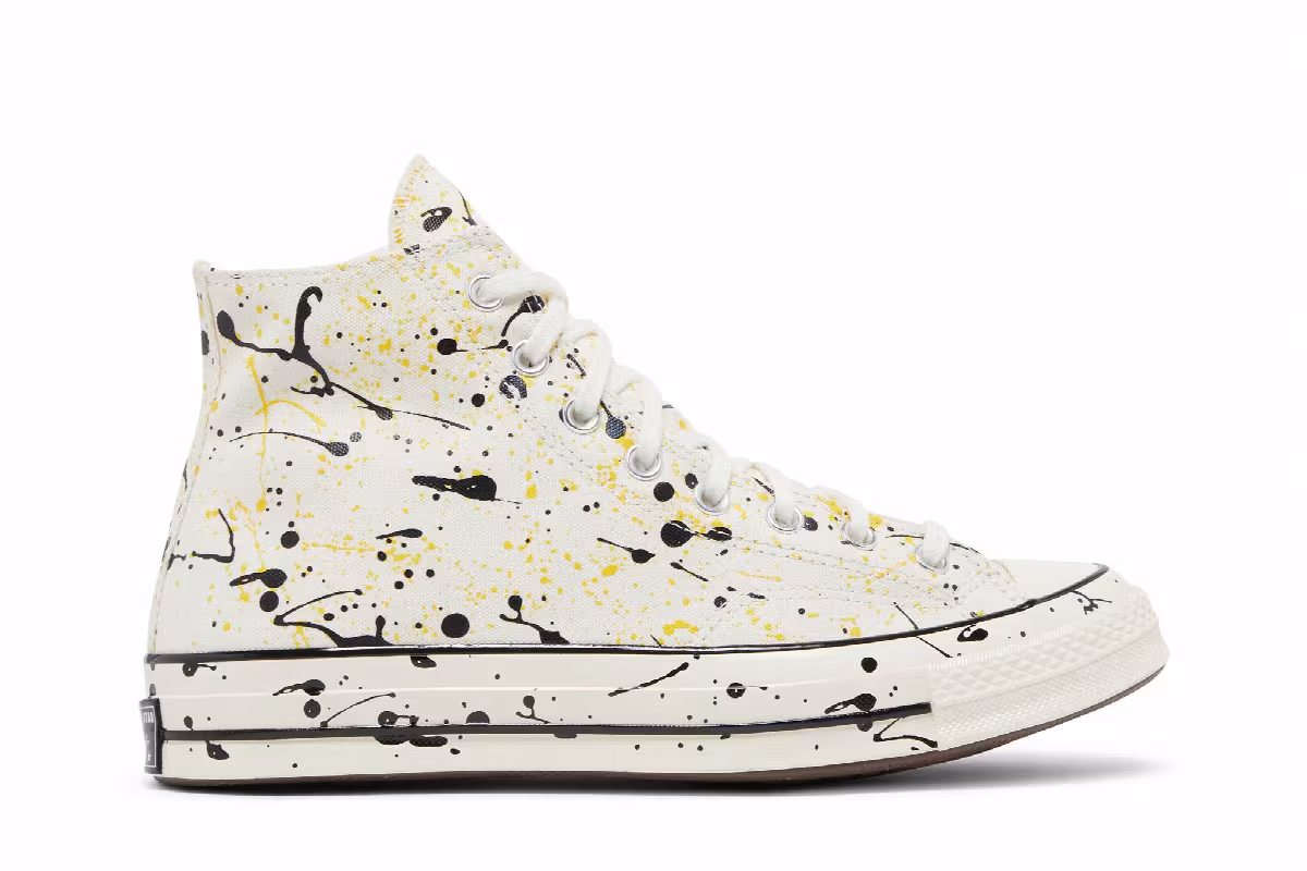 Converse Chuck 70 High Archive Paint Splatter - Egret, view 2