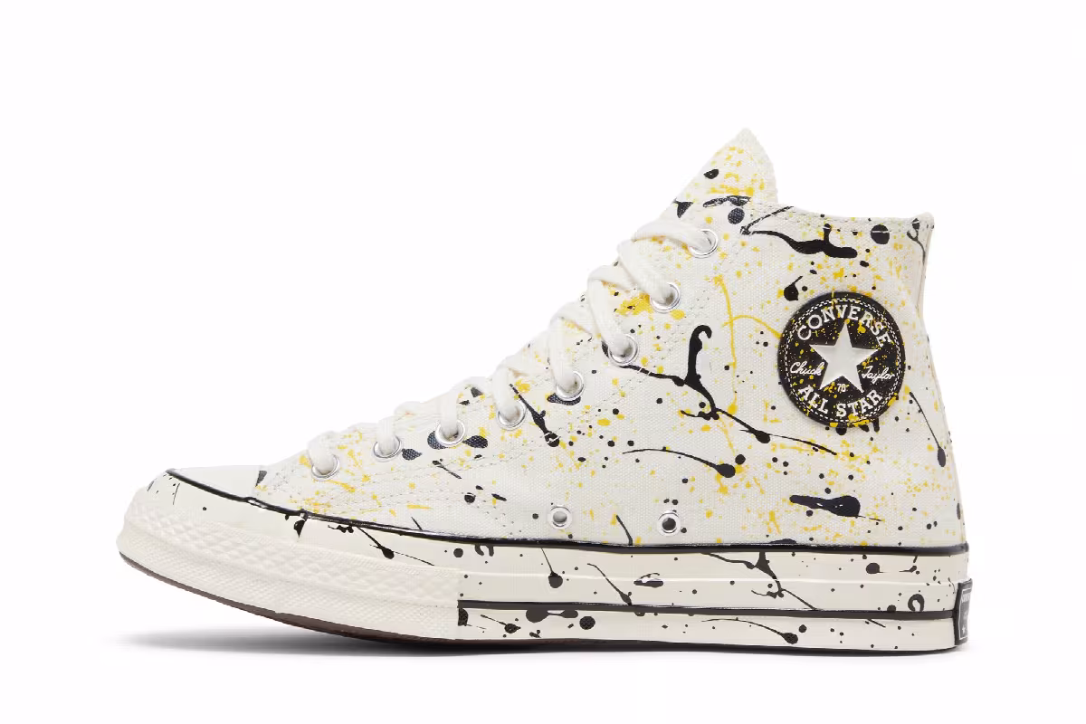Converse Chuck 70 High Archive Paint Splatter - Egret, view 4
