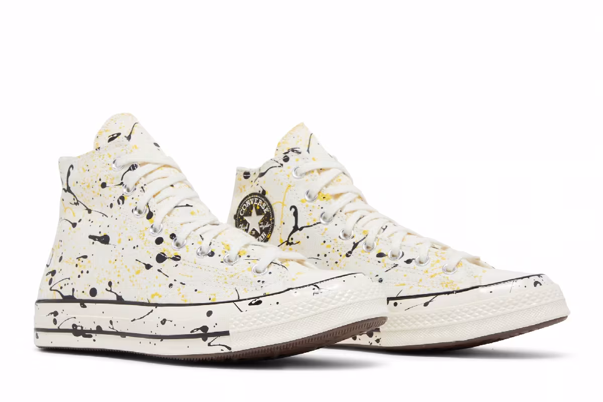 Converse Chuck 70 High Archive Paint Splatter - Egret, view 9