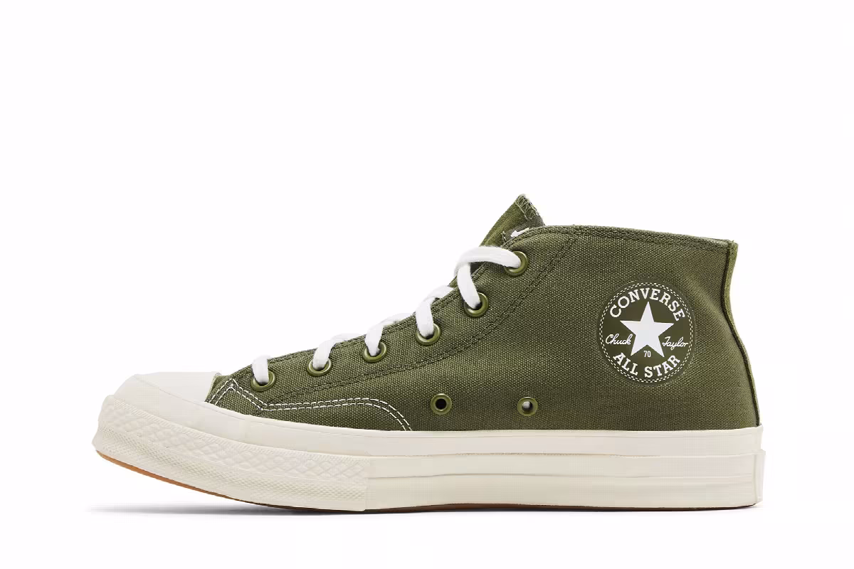Undefeated x Converse Chuck 70 Mid Chive Parchment, view 4