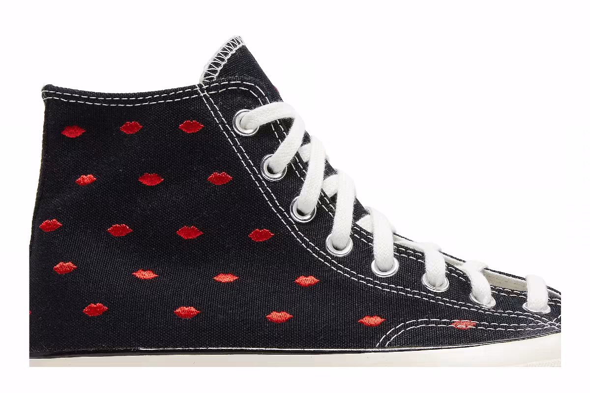 Converse Chuck 70 Embroidered Lips High Love Me - Black, view 3