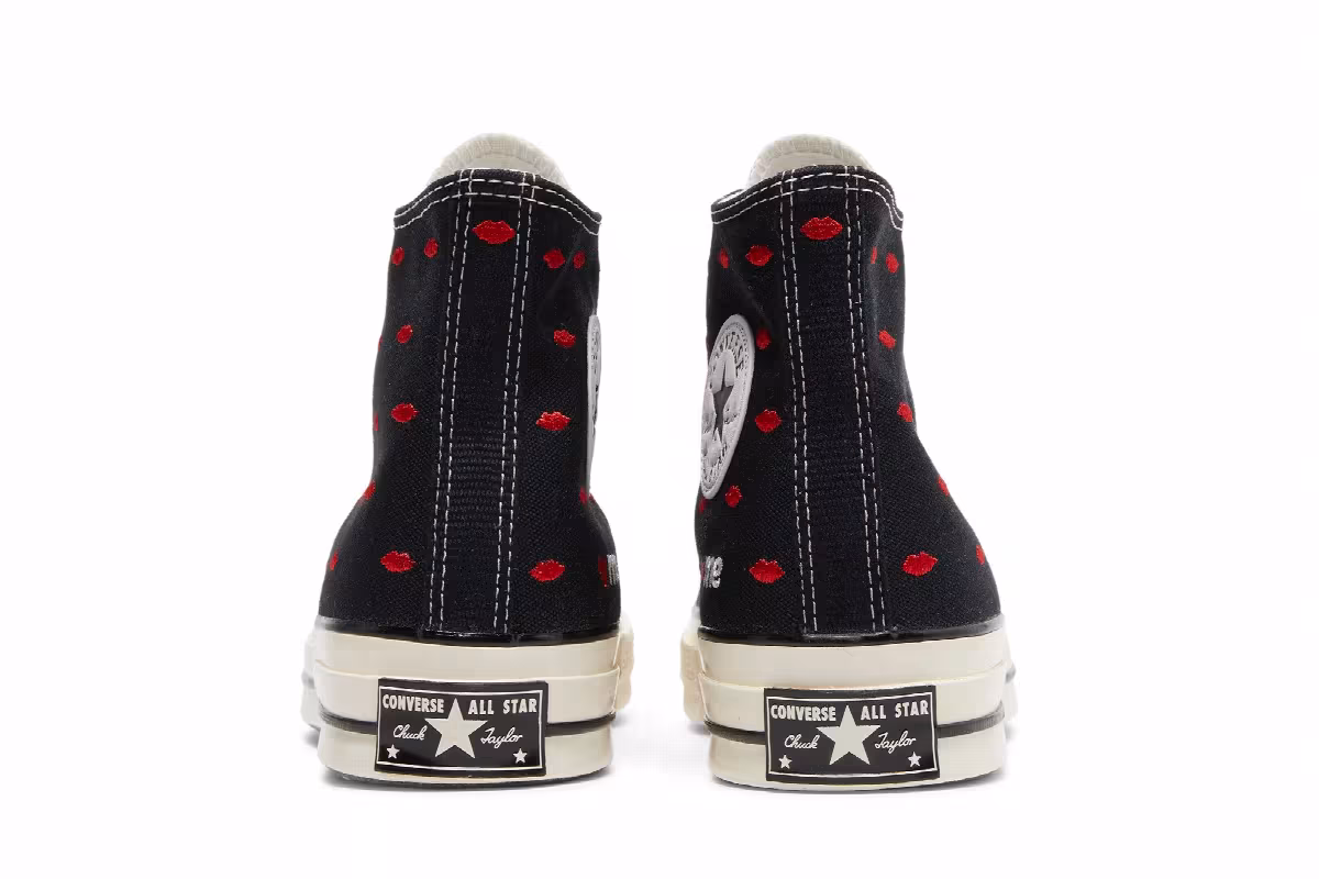 Converse Chuck 70 Embroidered Lips High Love Me - Black, view 7