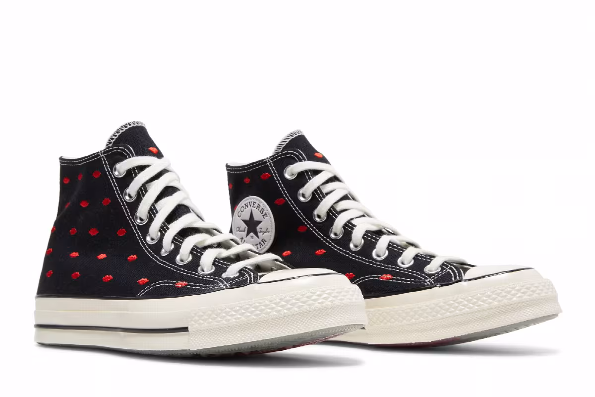 Converse Chuck 70 Embroidered Lips High Love Me - Black, view 9