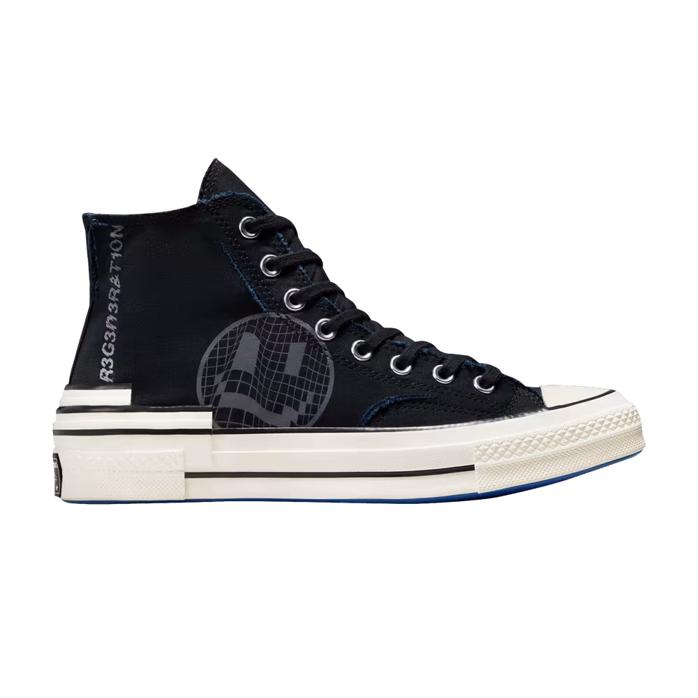 Converse Chuck 70 Hacked Heel High Tear Away - Black Blue