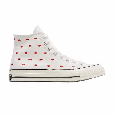 Converse Chuck 70 Embroidered Lips High 'Love Me - Vintage White'