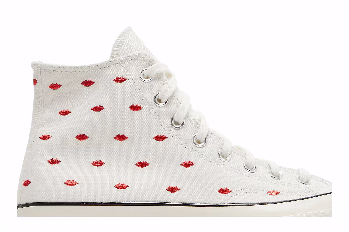 Converse Chuck 70 Embroidered Lips High Love Me - Vintage White, view 3