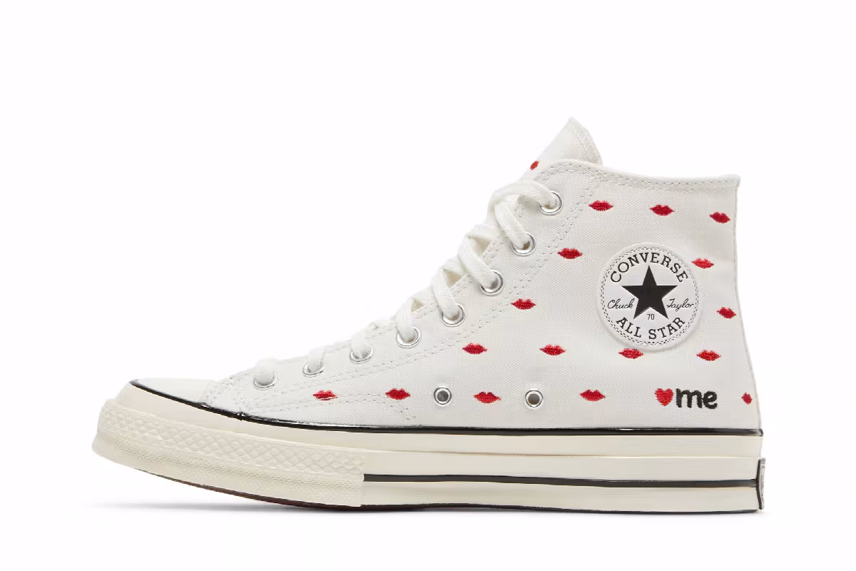 Converse Chuck 70 Embroidered Lips High Love Me - Vintage White, view 4