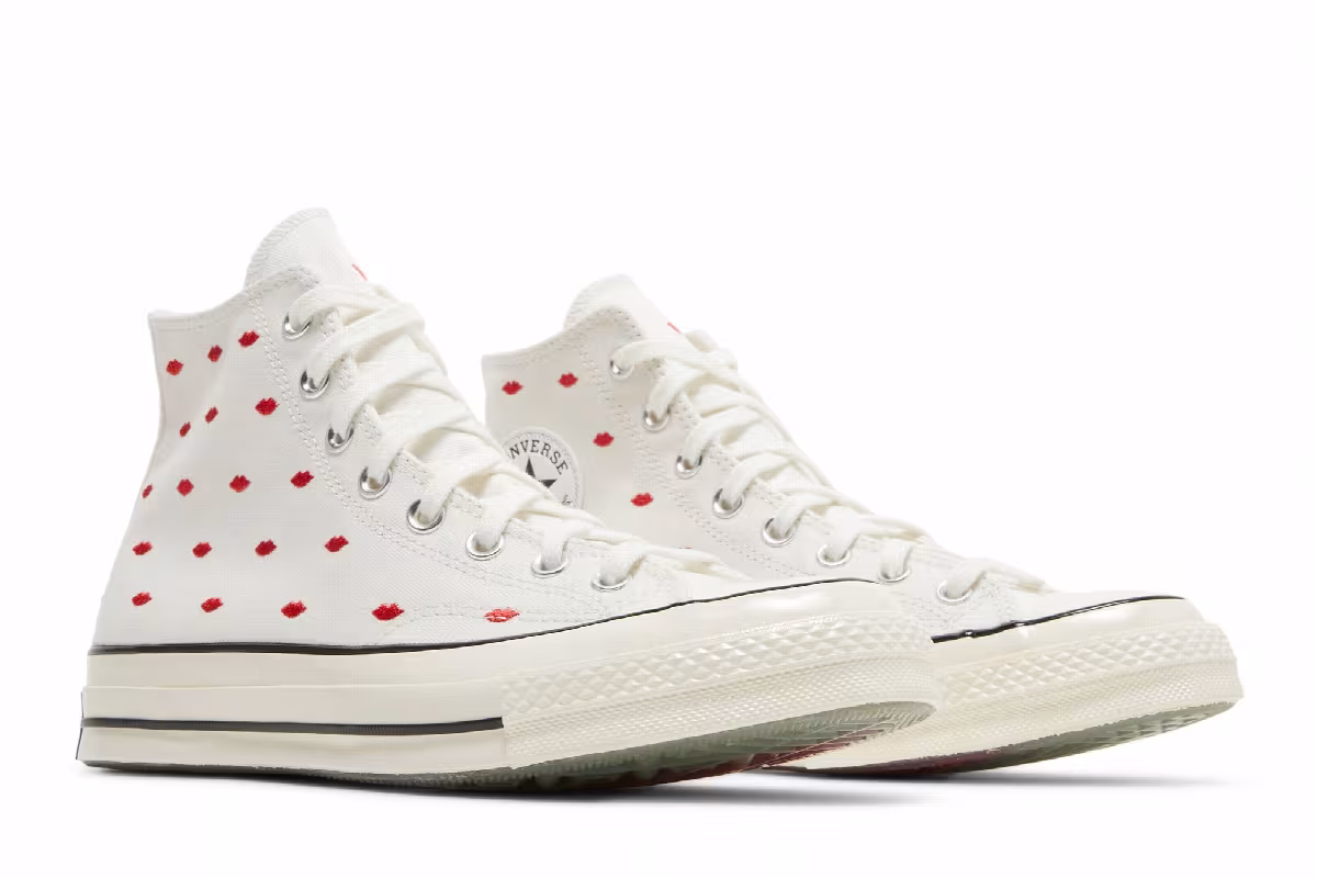 Converse Chuck 70 Embroidered Lips High Love Me - Vintage White, view 9