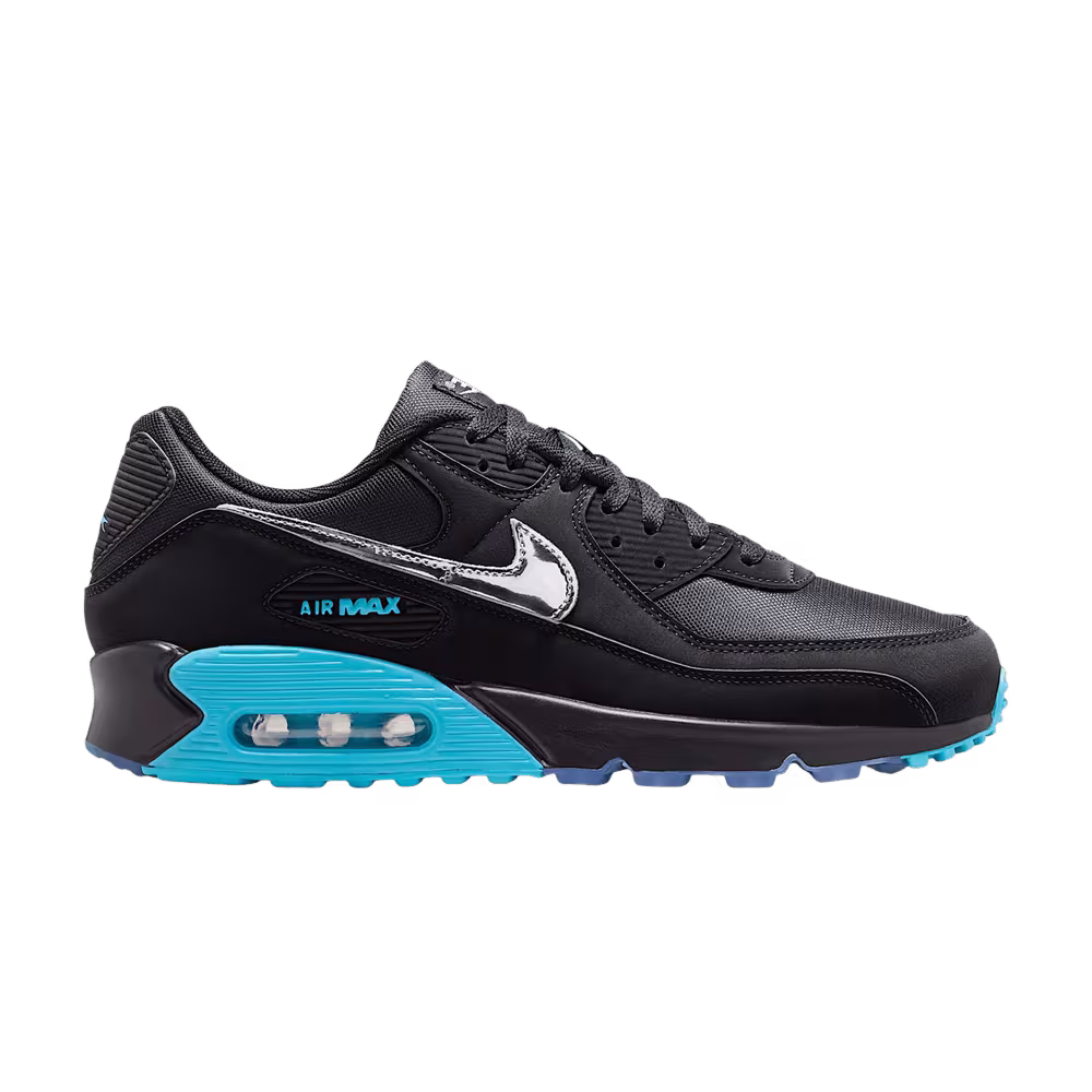 Nike Air Max 90 Premium Black Gamma Blue Ice Chrome