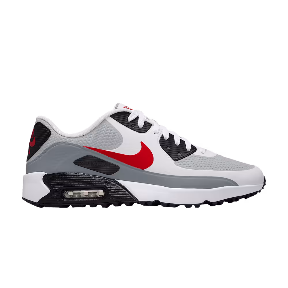 Nike Air Max 90 Golf White Light Smoke Grey Fire Red