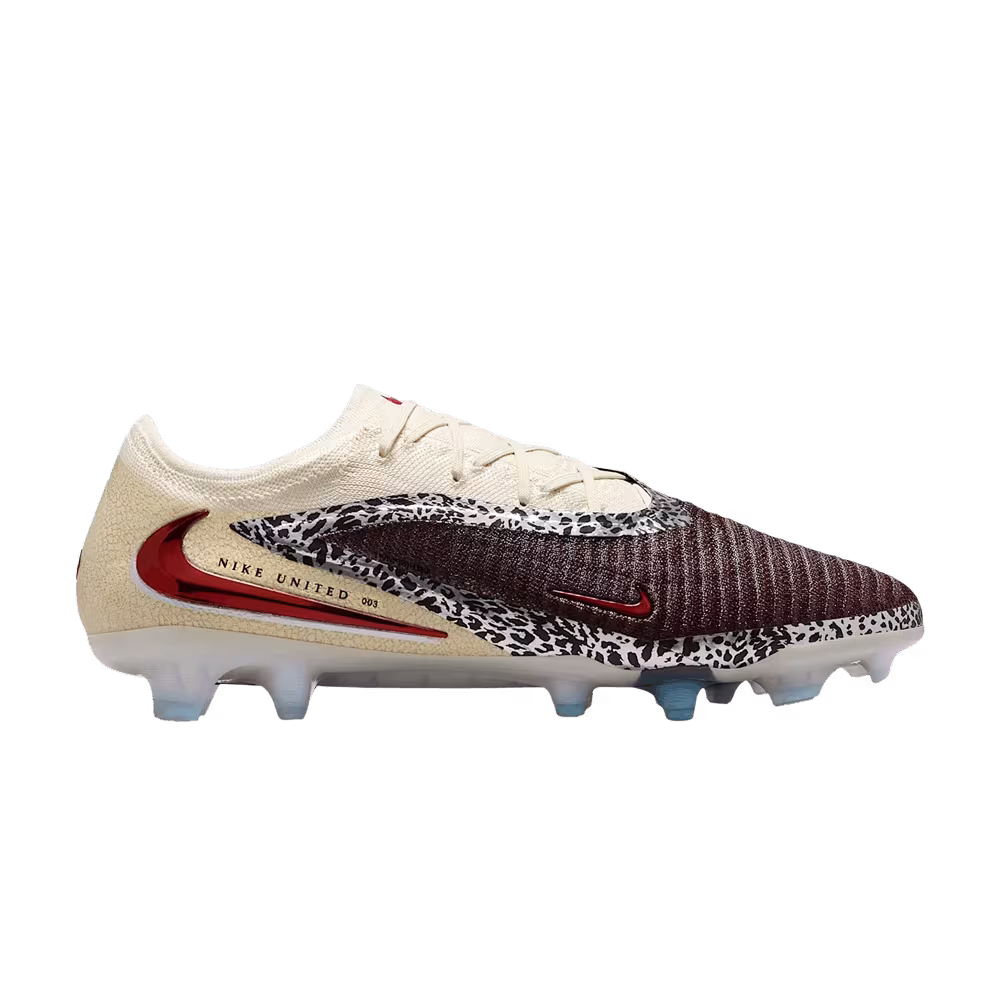 Nike United Phantom 6 Low Elite FG Burgundy Crush Fossil University Red