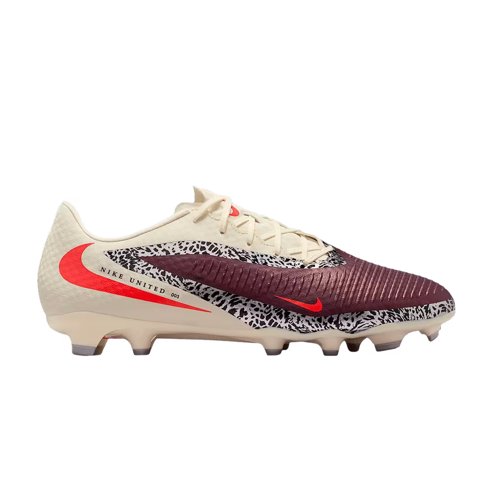Nike United Phantom 6 Low Academy MG Burgundy Crush Fossil