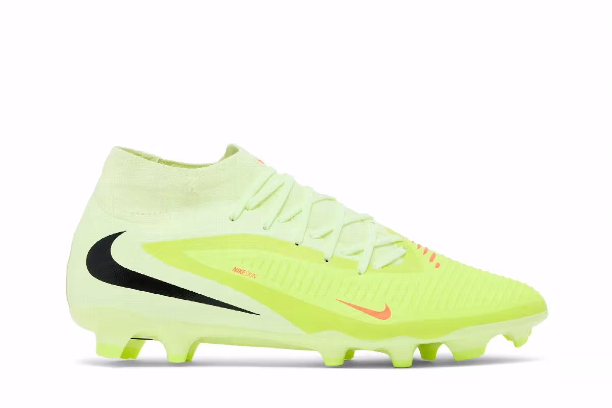 Nike Phantom 6 High Academy MG Hyper Crimson Limelight Black, view 2