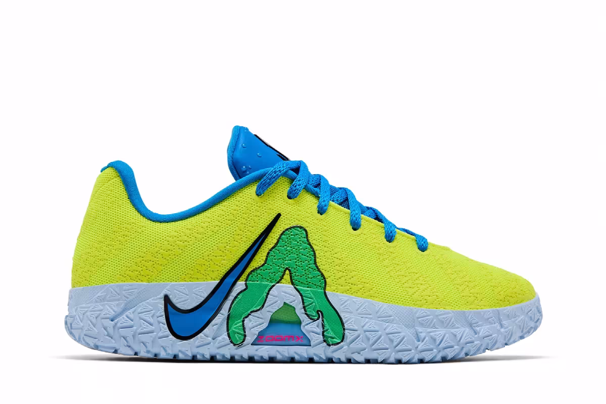 Kool Aid x Nike Ja 3 GS Lemon Veno Deep Royal Blue, view 2