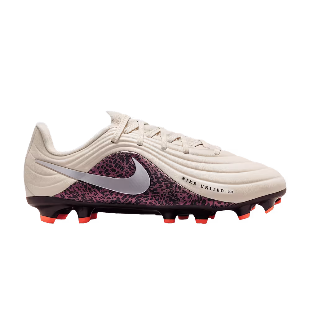 Nike United Jr. Tiempo Maestro Academy MG Low GS Fossil Burgundy Crush Metallic Silver