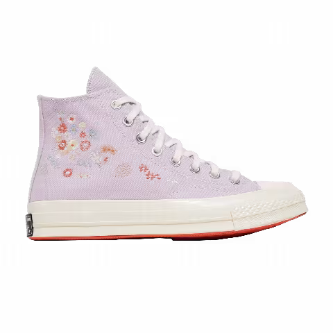 Converse Wmns Chuck 70 High 'Embroidered Floral Print - Pale Amethyst'