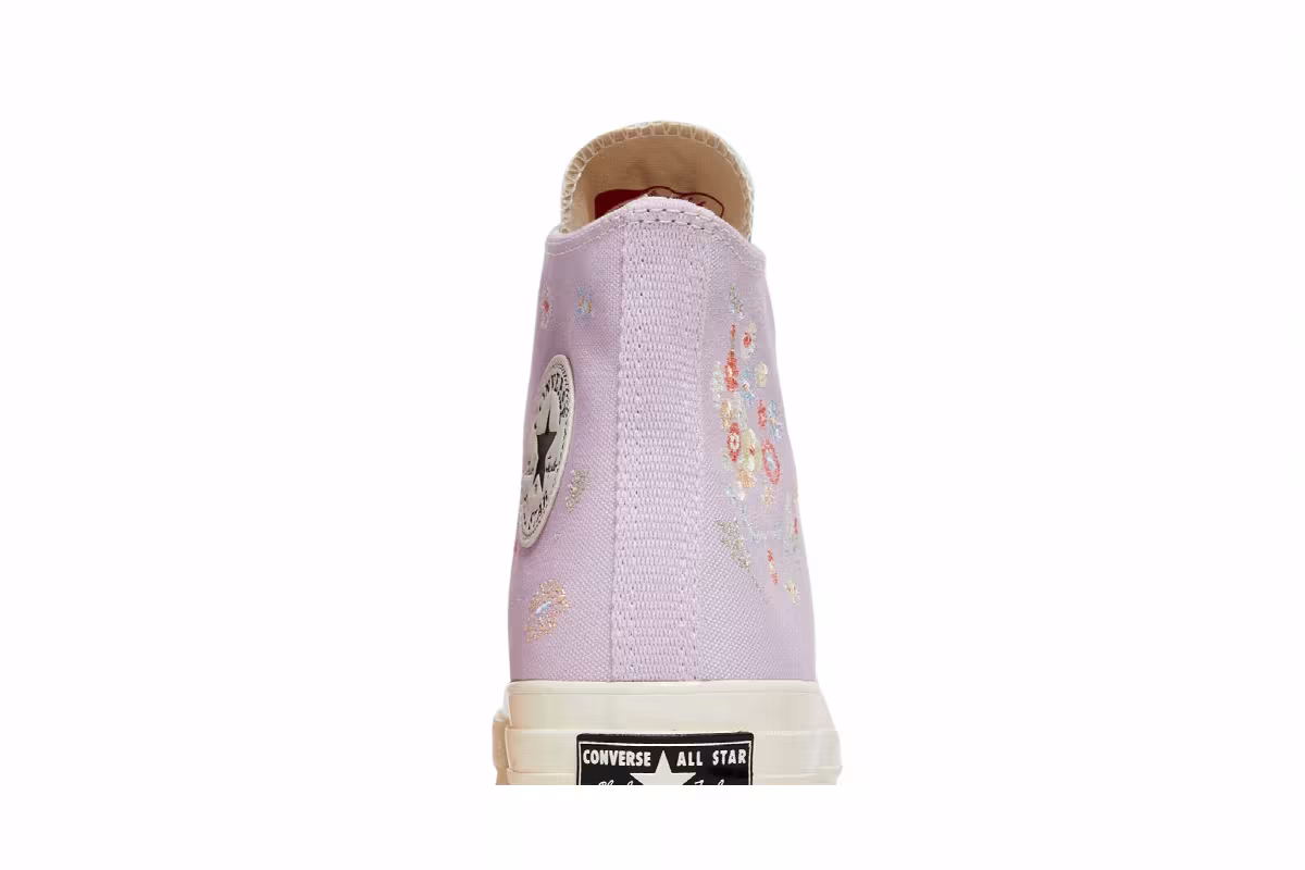 Converse Women's Chuck 70 High Embroidered Floral Print - Pale Amethyst, view 8