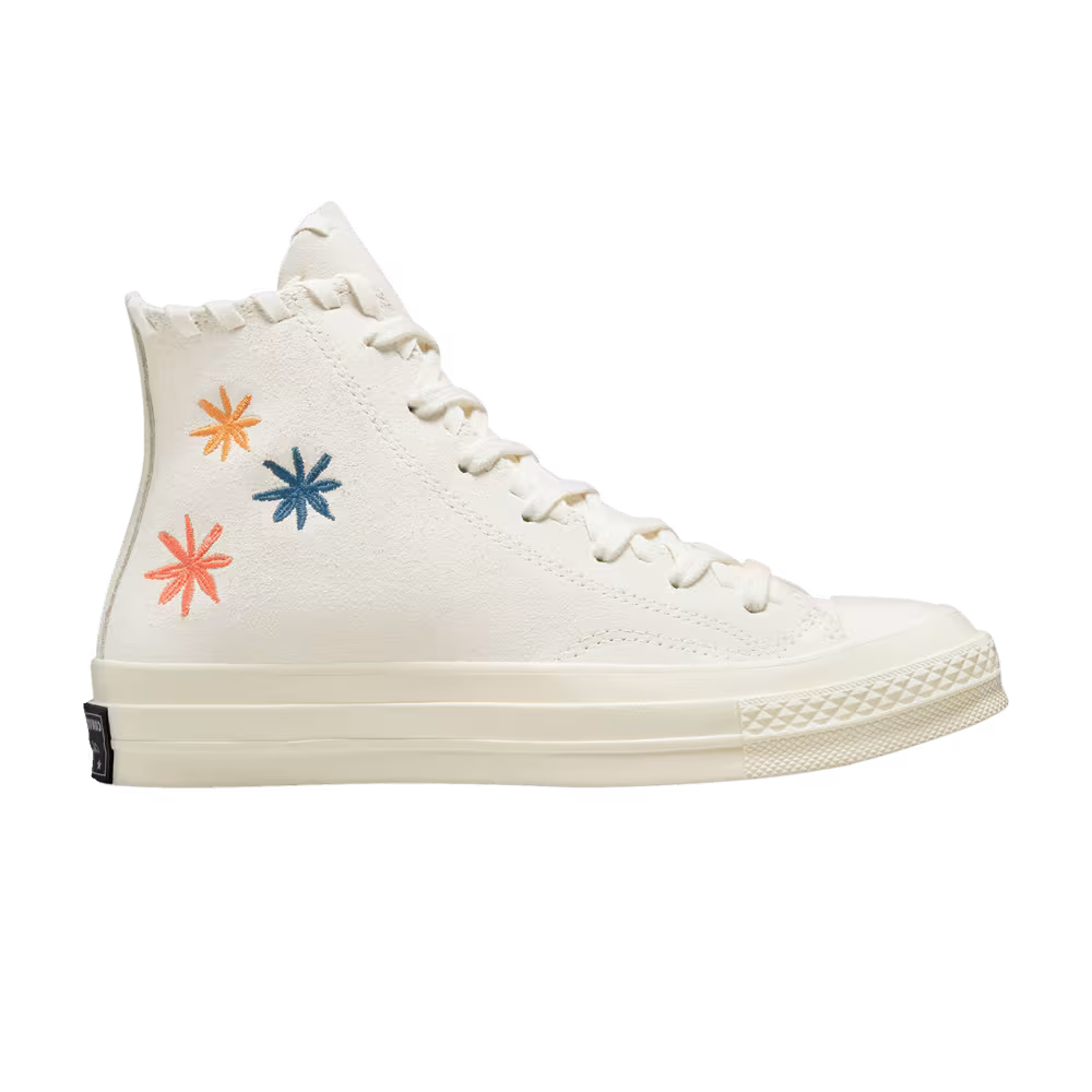 Converse Women's Chuck 70 High Embroidered Florals - Egret
