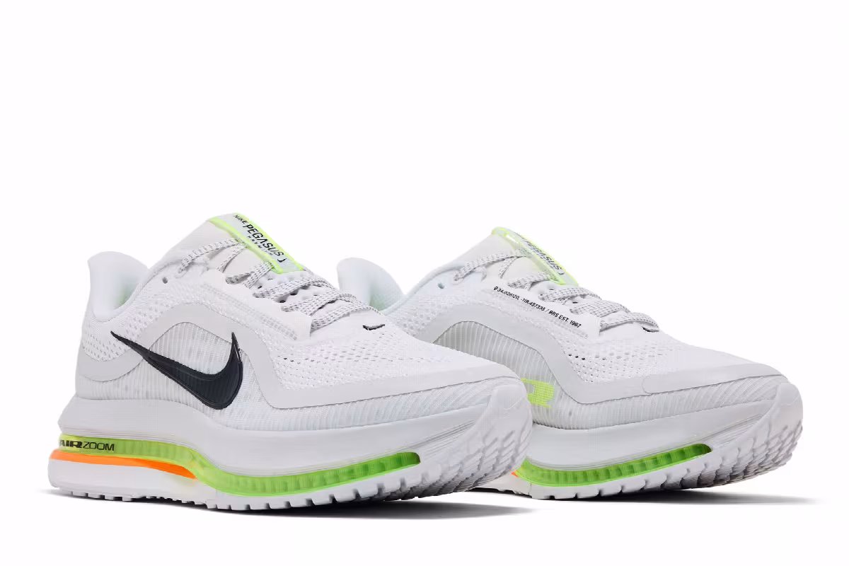 Nike Air Zoom Pegasus Premium White Volt Black, view 9