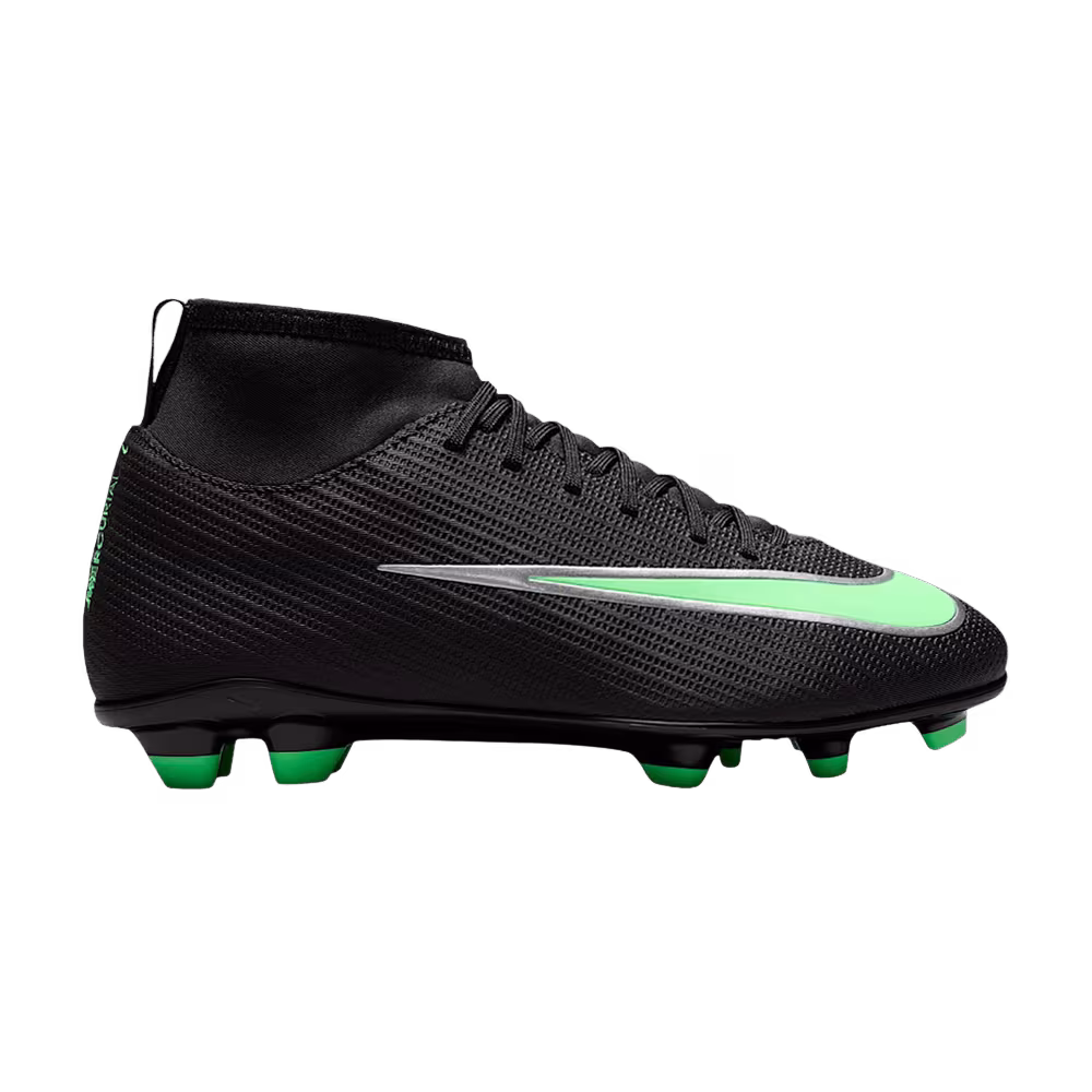 Nike Jr. Mercurial Superfly 11 Club Mg High-Top GS Black Black Illusion Green