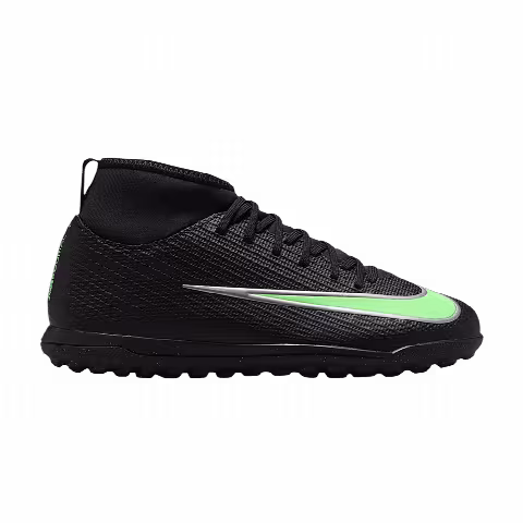 Nike Jr. Mercurial Superfly 11 Club Turf High-Top GS 'Black Black Illusion Green'