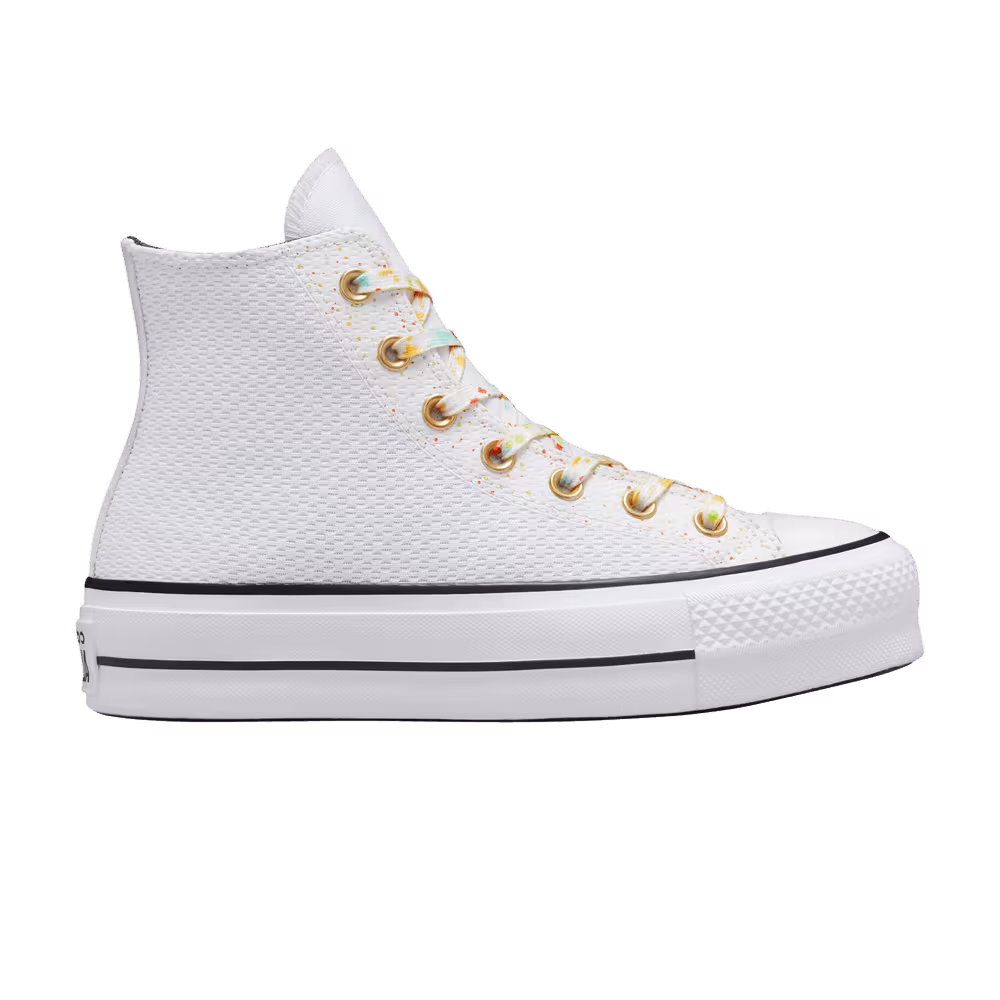 Converse Women's Chuck Taylor All Star Lift Platform High Paint Splatter - White